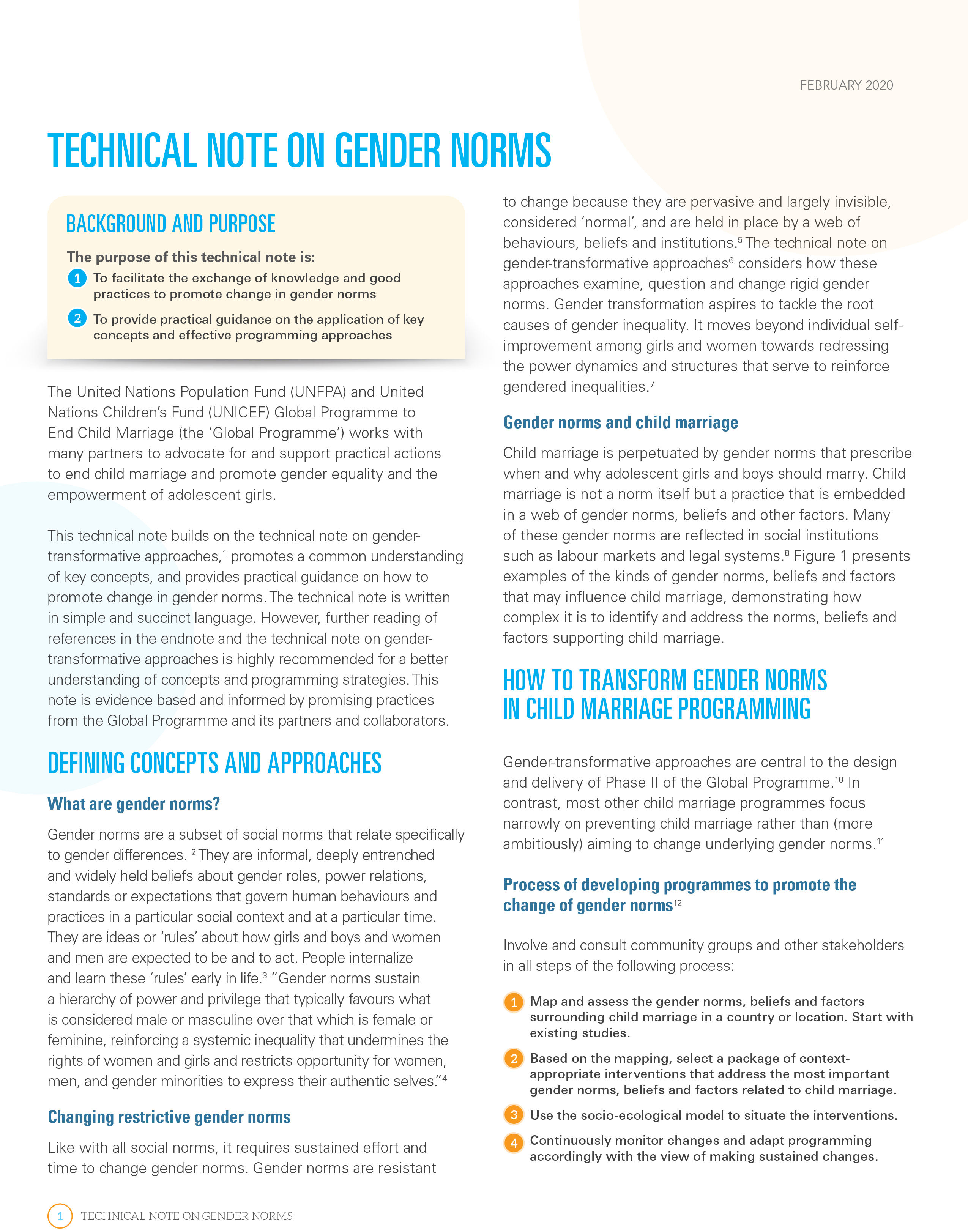 Nota técnica sobre normas de género