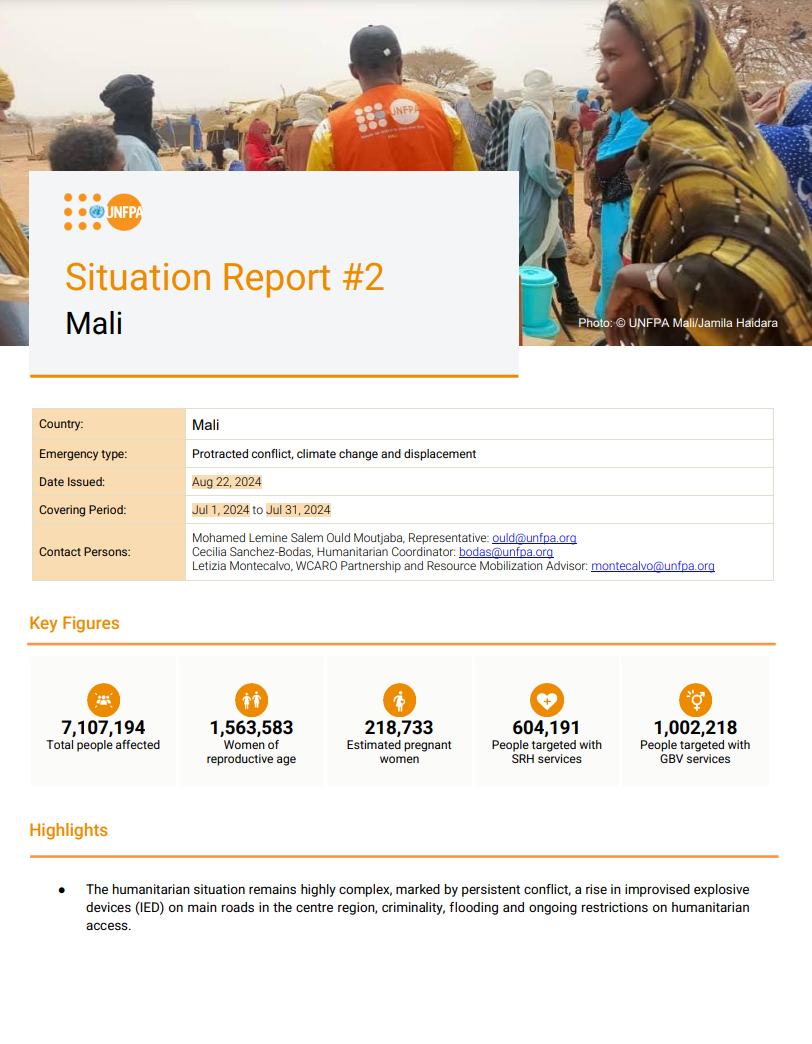 Mali Situation Report #2 - July 2024