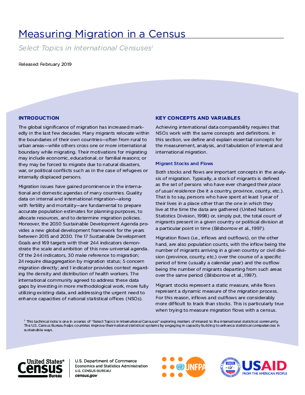 Measuring Migration in a Census