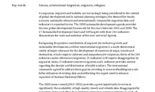 The Need to Capitalize on the 2020 Census Round for Migration…