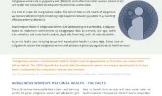 Indigenous Women’s Maternal Health and Maternal Mortality