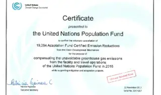 Climate Neutral Certificate 2016